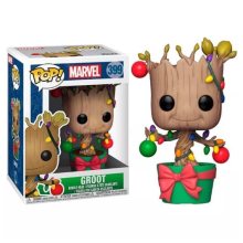 Groot con luces de navidad