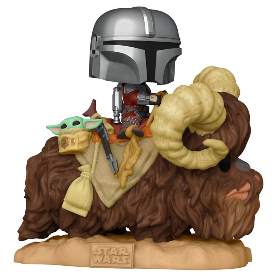 Mandalorian y Baby Yoda (En Bantha)