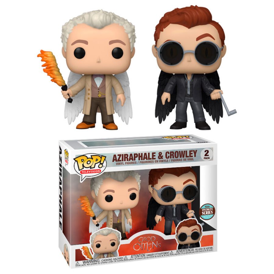 Aziraphel y Crowley con Alas
