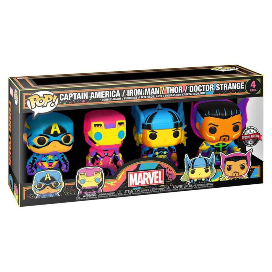 Marvel Black Light Pack 4 (Exclusivo)