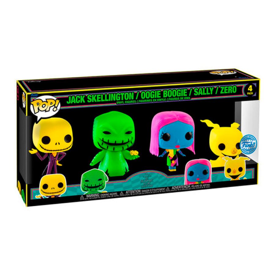 Pesadilla Antes de Navidad Black Light Pack 4 (Exclusivo)