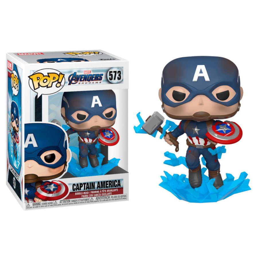 Capitan America con Mjolnir y Escudo Roto