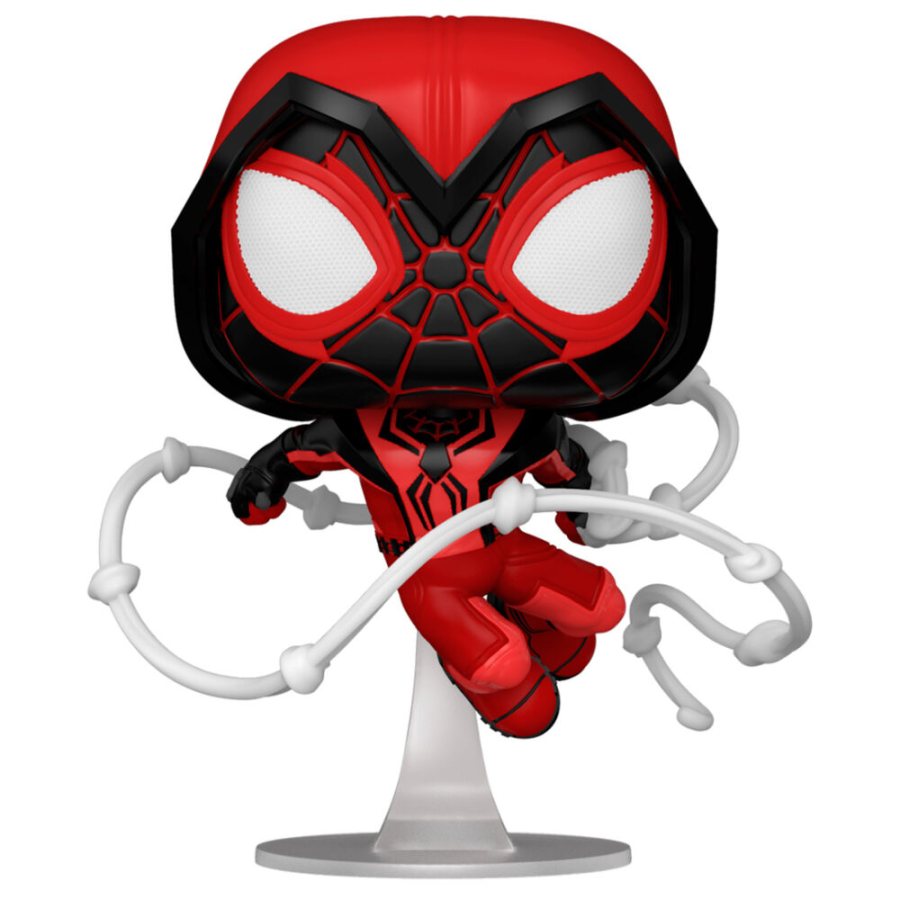 Miles Morales Traje de Malla Carmesi