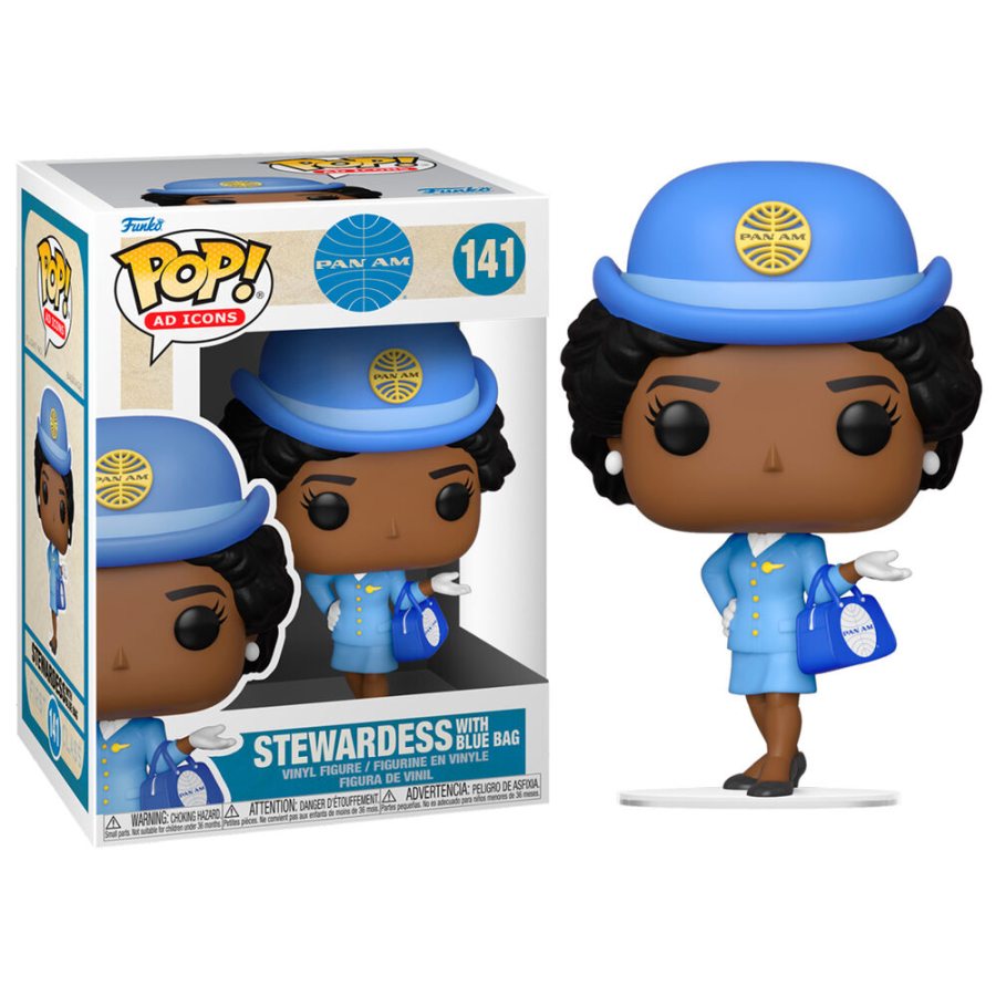 Stewardess with Blue Bag
