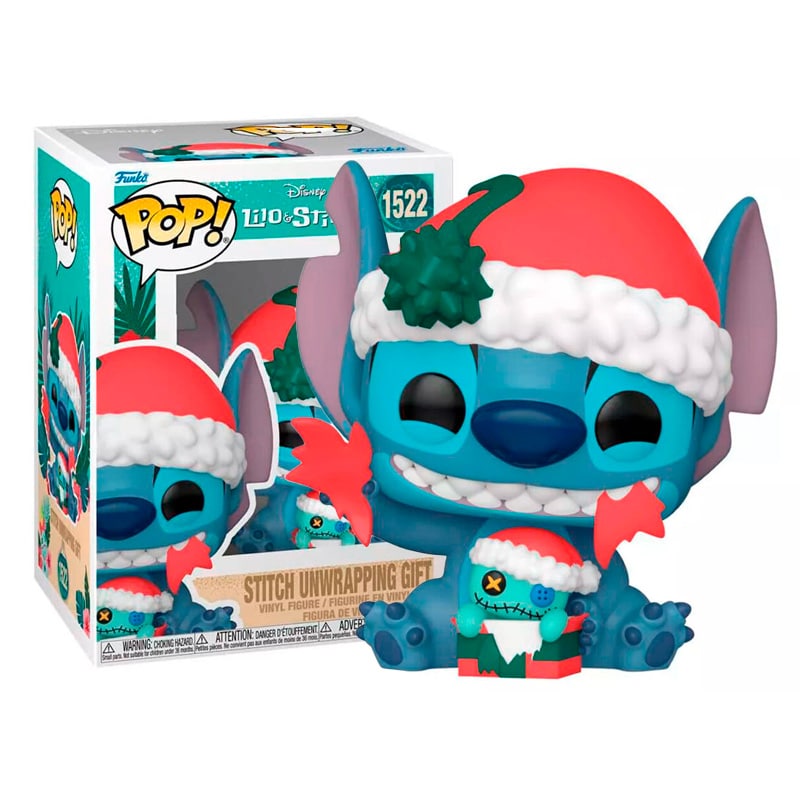 Stitch abriendo regalo