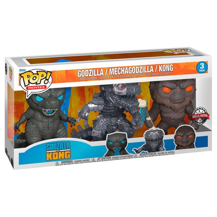 Godzilla, Mechagozilla y Kong (Exclusivo)