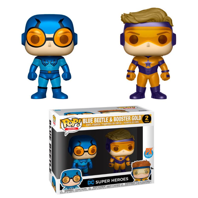 Escarabajo azul y Booster Gold Metálicos